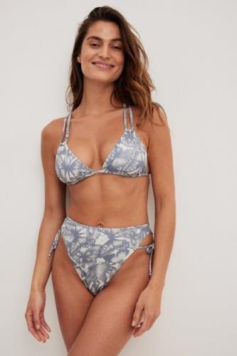 NA-KD Swimwear Bikinitrosor med hög midja och snörning - Multicolor