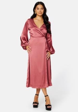 Bubbleroom Occasion Misha Satin Dress Dark dusty pink 38