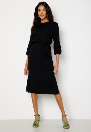 Happy Holly Caroline Rib Dress Black 32/34