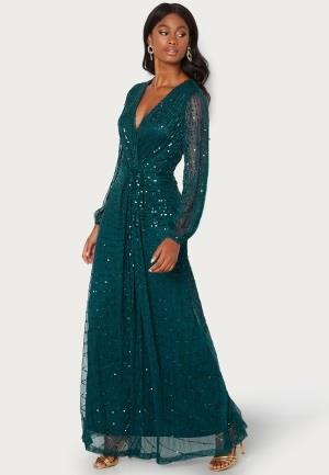 AngelEye Long Sleeve Sequin Dress Emerald S (UK10)