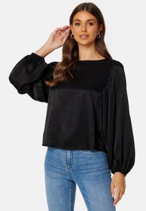 BUBBLEROOM Charli Balloon Sleeve Blouse Black 34