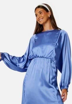 Bubbleroom Occasion Khrista Satin Dress Blue XL