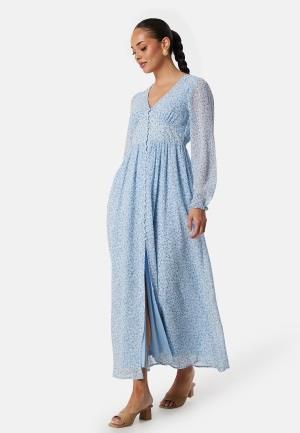 ONLY Onlamanda L/S Long Dress Cashmere Blue AOP:Al XS