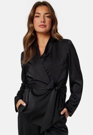 BUBBLEROOM Pilar Soft Satin  Blazer Black 34