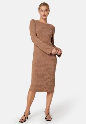 GANT Textured Knit Dress Roasted Walnut L