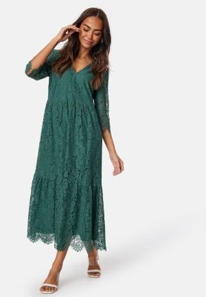 Happy Holly V-neck Lace Midi Dress Green 32/34