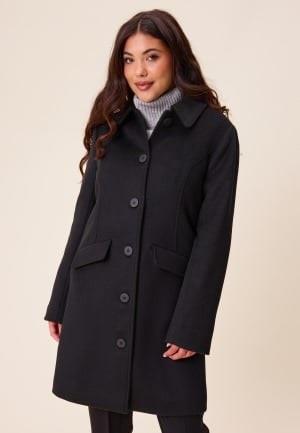 Happy Holly Straight Wool Blend Coat Black 32/34