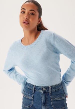 VILA Viril O-neck L/S Knit Top Kentucky Blue Detail:MELANGE XS