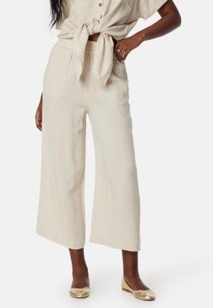 Pieces Pcvinsty HW Linen Culotte Oatmeal M