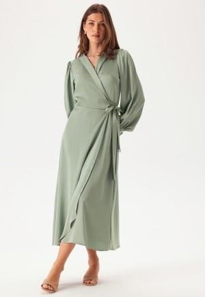 VILA Vienna Ravenna L/S Ankle Wrap Dress Green Milieu 40