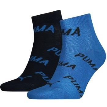 Puma Strumpor 2P BWT Quarter Sock Blå Strl 43/46