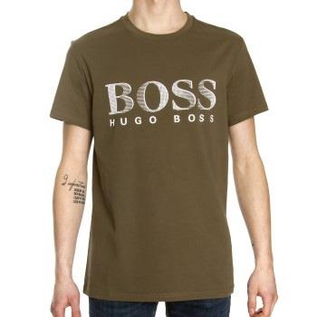 BOSS T-shirt RN Mörkgrön bomull Medium Herr