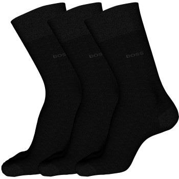 BOSS Strumpor 3P RS Finest Soft Cotton Sock Svart Strl 43/46 Herr