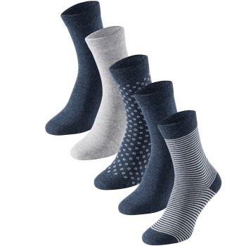 Schiesser Strumpor 5P Women Socks Marin mönstrad Strl 35/38 Dam