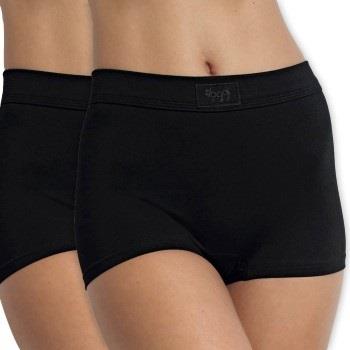 Sloggi Trosor 2P Double Comfort Shorts Svart bomull 42 Dam