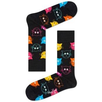 Happy socks Strumpor Cat Sock Svart mönstrad Strl 36/40