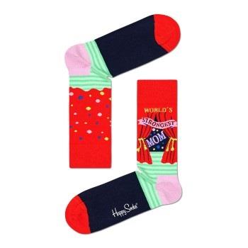 Happy socks Strumpor World's Strongest Mom Röd Mönstrad bomull Strl 36...