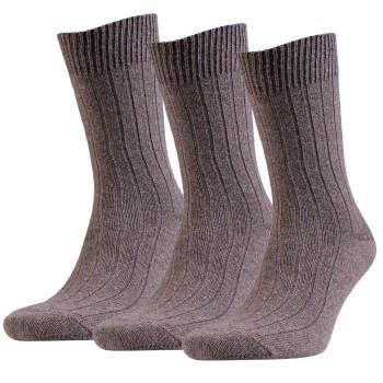 Amanda Christensen Strumpor 3P Supreme Wool Sock Brun Strl 47/50