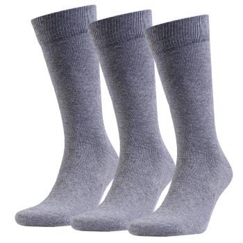 Amanda Christensen Strumpor 3P True Combed Cotton Sock Grå Strl 39/42