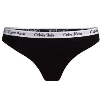 Calvin Klein Trosor Carousel Thong Svart bomull Small Dam