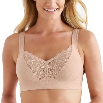 Swegmark BH Wellness Dots Organic Soft Bra Beige ekologisk bomull C 80...