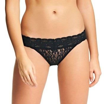 Wacoal Trosor Halo Lace Bikini Svart nylon Large Dam