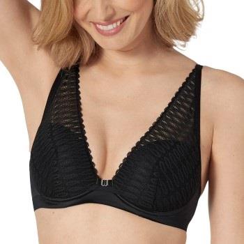 Triumph BH Aura Spotlight Plunge Bra Svart B 75 Dam