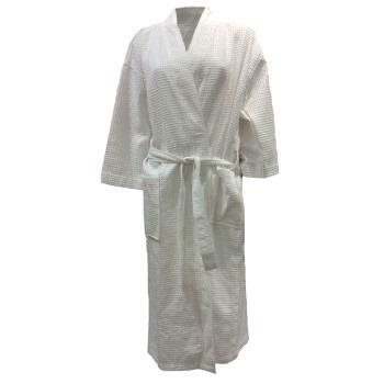 Missya Honeycomb Cotton Robe Vit bomull Large Dam