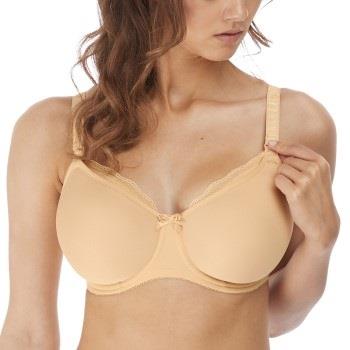 Freya BH Pure Underwire Moulded Nursing Bra Beige nylon D 80 Dam