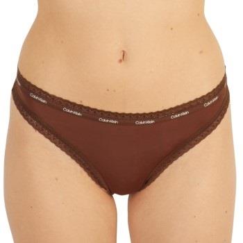 Calvin Klein Trosor Bottoms Up Refresh Thong Mörkbrun polyamid Medium ...