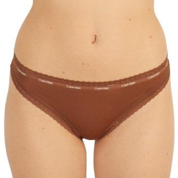 Calvin Klein Trosor Bottoms Up Refresh Thong Brun polyamid Large Dam