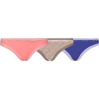 Calvin Klein Trosor 3P Bottoms Up Refresh Thongs Blå/Rosa nylon Medium...