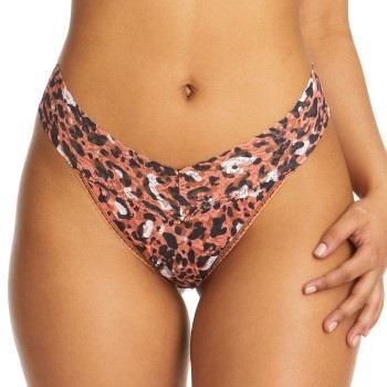 Hanky Panky Trosor Cheeky Cheetah Original Rise Thong Aprikos nylon On...