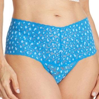 Hanky Panky Trosor Cross Dyed Leopard Retro Thong Blå Mönstrad One Siz...