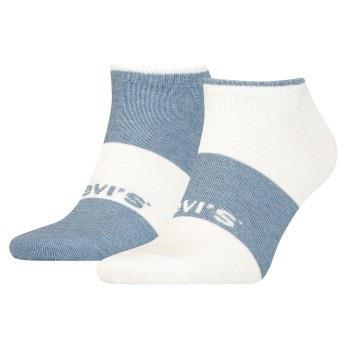 Levis Strumpor 2P Unisex Sustainable Low Cut Socks Vit/Blå Strl 39/42