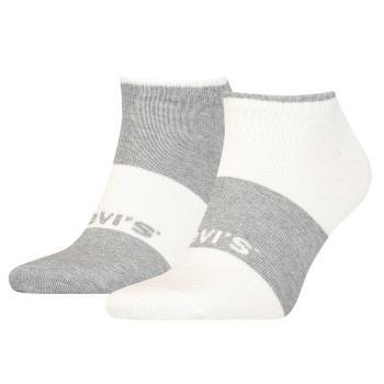 Levis Strumpor 2P Unisex Sustainable Low Cut Socks Vit/Grå Strl 35/38