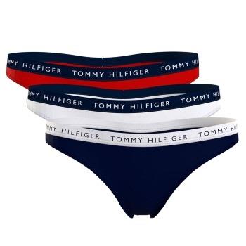 Tommy Hilfiger Trosor 3P Recycled Essentials Thong Röd/Blå Medium Dam