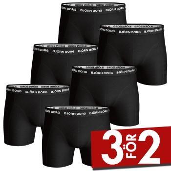 Björn Borg Kalsonger 6P Essential Shorts Svart bomull X-Large Herr