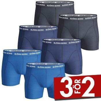 Björn Borg Kalsonger 6P Essential Shorts Marin/Blå bomull XX-Large Her...