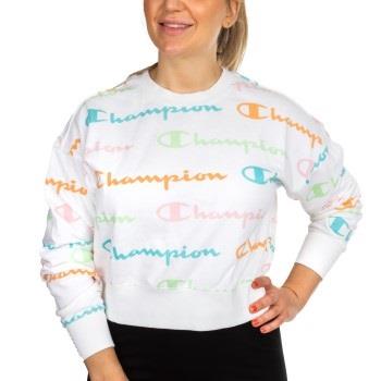 Champion American Classics Women Crewneck Print Vit Mönstrad Small Dam