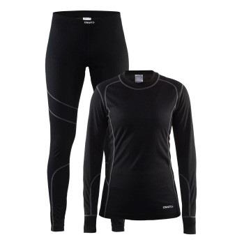 Craft Baselayer Set Women Svart polyester Large Dam