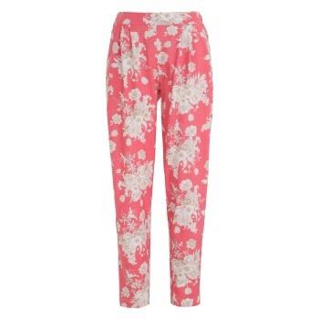 Damella Flower Cotton Pyjama Pants Rosa Mönstrad bomull Small Dam