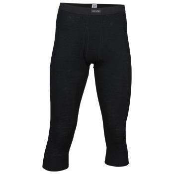 Dovre Wool Three Quarter Long Johns Svart ull Large Herr