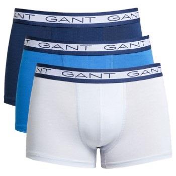 Gant Kalsonger 3P Basic Cotton Trunks Blå/Vit bomull Small Herr