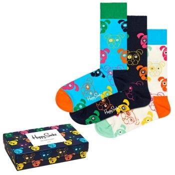 Happy socks Strumpor 3P Mixed Dog Socks Gift Box Flerfärgad bomull Str...