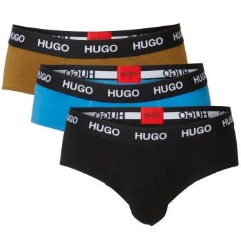 HUGO Kalsonger 3P Triplet Brief Svart/Blå bomull X-Large Herr