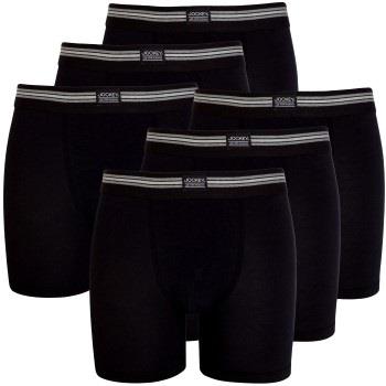 Jockey Kalsonger 6P Cotton Stretch Boxer Trunk Svart bomull Large Herr