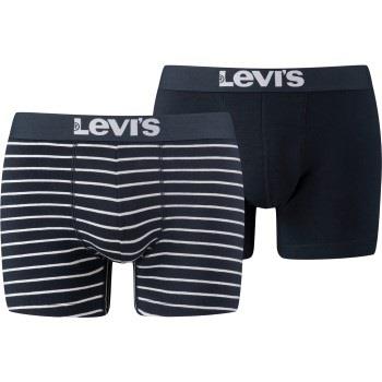 Levis Kalsonger 2P Base Stripe Boxer Vit/Marin bomull Small Herr