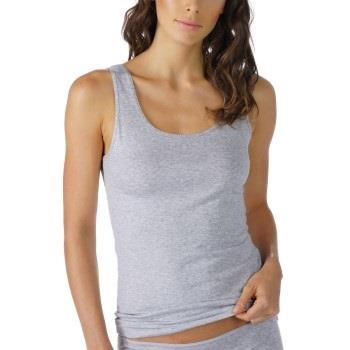 Mey Cotton Pure Tank Top Gråmelerad bomull 40 Dam