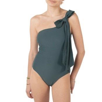 Missya Capri One Shoulder Swimsuit Mörkgrön 38 Dam